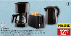  broodrooster koffiezetapparaat waterkoker 1 10 600 750 min zeven standen stuk 