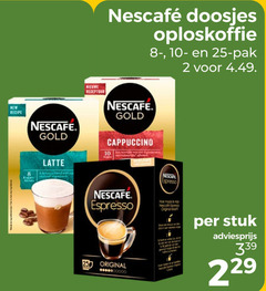  nescafe oploskoffie 2 8 10 25 new recipe nieuwe receptuur doosjes gold pak cappuccino latte blend with nat espresso express shop loge stuk original opera hoc 