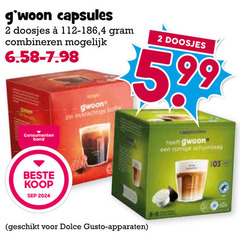  gwoon dolce gusto capsules 2 doosjes 4 combineren consumenten bond 5.99 romige apparaten 