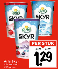  arla yoghurt 450 skyr soorten fruits des icelandic naturel nature stuk 