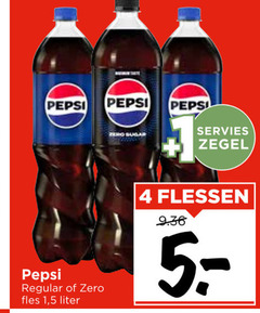  pepsi cola 4 servies zegel regular zero fles 1 5 liter flessen 