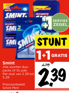  smint kauwgom 1 250 mints xl soorten duo pak stuk mint pack servies zegel 