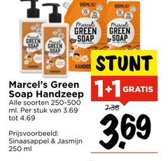  handzeep 1 9 250 500ml marcal green marvels soap soorten ml stuk sinaasappel jasmijn 