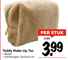  teddy make up tas beige cm stuk 3.99 