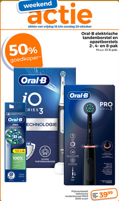  3 8 10 18 20 50 100 weekend vrijdag oktober goedkoper oral b elektrische tandenborstel opzetborstels pak pro cross action fles technologie pack 1x4 up to removal healthier gums bio based plastica mass balance approach certified brush heads learn at content poetsdruksensor series modes min timer lasting battery visible gum pressure control 3d technology inside removes and bis zahnfleisch regular manual toothbrush pro3 zwart 