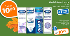  oral-b tandpasta 3 24 100 10 klinisch bewezen professioneel ontworpen oral b advanced luxe geavanceerde whitening tandvlees glazuur pro repair origineel beschermt verzwakt tandglazuur gevoelige tanden expert frisse munt uur bescherming professionele pro-expert 3d white restore miracle glow ml multipakken 1 spaar punt verwijdering oppervlakkige verkleuringen cool peppermint bewerken vlekverwijdering 