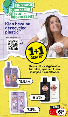  1 2 100 300 stapje duurzamer voordeel gerecycled plastic scan info levendig lang oil care haar camellia shampoo roos arganolie marula conditioner syoss elvive m.u.v labels recycled hydra hyaluronic lc real hydraterende fu data professional japanese inspired ml 