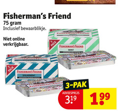  3 friend bewaarblikje online pack mint fisher spearmint pak 