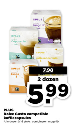  plus huismerk dolce gusto capsules 2 16 100 cappuccino lungo dark for latte macchiato dozen 5 99 compatible koffiecapsules stuks combineren 