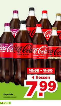  coca-cola cola 4 cherry co zero sugar calories original taste refreshing caffeine coca flessen 1 5 liter combineren 