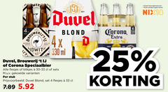  corona duvel brouwerij t ij speciaalbieren 4 6 18 25 33 330 4x 330ml brouwer onverwacht zacht kruidig speciaalbier moortgat blond ml blikjes stuk la since cerveza jaar legitimatie alcohol nix18 