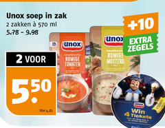  unox soep 2 4 zak zakken ml 10 zegels romige tomaten mosterd liter win tickets 