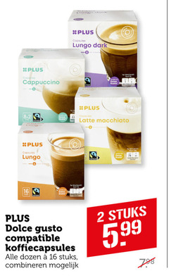  plus huismerk dolce gusto capsules 1 2 10 16 cappuccino lungo dark for latte macchiato compatible koffiecapsules dozen stuks combineren 5.99 