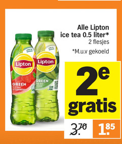  lipton ice tea 2 sugar green strawberry scan win liter m.u.v gekoeld 