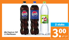  7-up pepsi cola frisdrank 2 literflessen taste zero sugar up stuks 