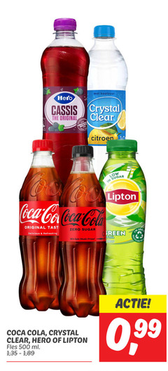  crystal clear lipton coca-cola hero ice tea fruitdrank frisdrank cola 100 500 koolzuur cassis original citroen coca refreshing zero sugar win epic music prizes green fles ml 1 35 99 