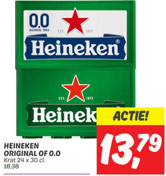  heineken 0.0 krat bier 24 30 alcohol free original 18 13 