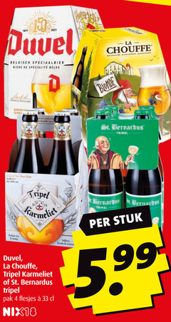  la chouffe karmeliet duvel speciaalbieren 4 16 33 150 belgisch speciaalbier biere specialite blonde st. tripel bernardus pak nix18 stuk 5.99 