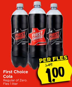  first choice cola 1 100 regular zero fles liter 