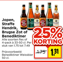  jopen benediktiner straffe hendrik brugse zot speciaalbieren 4 25 50 soorten fles pack stuk weissbier 