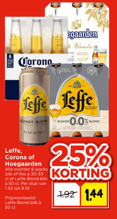  leffe hoegaarden corona speciaalbieren blikjes bier 6 25 50 www blond blonde 0.0 soorten blik fles stuk 