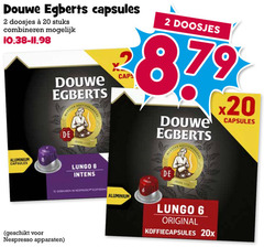  douwe egberts koffiecups 2 6 8 20 capsules doosjes stuks combineren aluminium meester lungo gebruiken nespresso caps original koffiecapsules 20x apparaten 