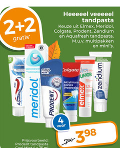  aquafresh elmex colgate meridol prodent tandpasta 2 4 formule zendium multipakken cool mint carles protection junior ml 