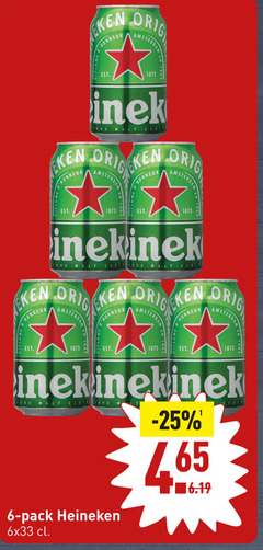  heineken blikjes bier 6 orig malt amsterdam honneur pack 