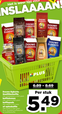  douwe egberts koffiepads oploskoffie koffiebonen koffie 200 500 weer meester koffiebranders joure aroma rood bonen evenwichtig rond joline excellent gold espresso snelfilterkoffie enkelpakken zakken stuks potten stuk 