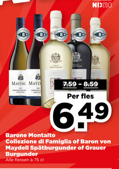  rose witte wijn rode 8 18 2020 2021 jaar alcohol nix18 barone montalto pinot baden fles collezione famiglia baron burgunder flessen 