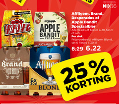  apple bandit brand desperados affligem appelcider speciaalbieren 6 18 25 30 2017 original beer oud bruin zoete zuiden caramel fruitig cider juicy 6x speciaalbier jaar legitimatie alcohol nix18 blikjes stuk blond 