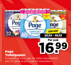  page toiletpapier 24 32 40 bewezen resultaat voordeel pak huid schoon visage rollen 16 99 kussenzacht puur maxirollen 