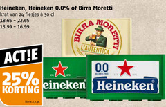  heineken 0.0 birra moretti krat bier 24 25 30 liter v.a. 00 alcohol free 