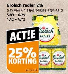  grolsch radler bier 2 6 25 tray blikjes liter v.a. 