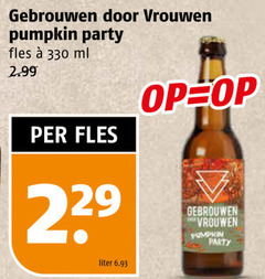  speciaalbieren 330 vrouwen pumpkin party fles ml liter 