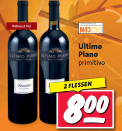  rode wijn 2 18 robuust jaar alcohol tabak nix18 ultimo primitivo piano flessen 