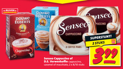  douwe egberts senseo koffiepads oploskoffie 2 8 10 verwenkoffie cappuccino macchiato stuks coffee pads d.e. caramel 3.99 