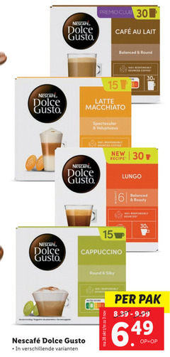  nescafe dolce gusto capsules 3 15 28 30 100 premio club mcafee lait balanced round latte macchiato spectacular voluptuous responsibly sourced coffee 30x new recipe lungo roasty cappuccino silky source nutri score pak 