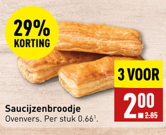  3 200 saucijzenbroodje ovenvers stuk 