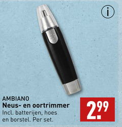  neus oortrimmer borstel batterijen hoes 