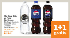  1 2 royal club pepsi literflessen tonic classic suiker flessen varieeren taste zero sugar 