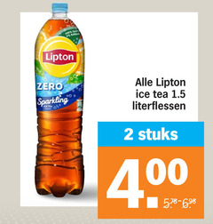  lipton ice tea 2 100 400 zero sparkling literflessen stuks 