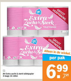  albert heijn huismerk toiletpapier 4 16 160 rollen lagen zacht vellen rol zachtheid fsc pak 6 99 