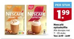  nescafe oploskoffie 25 new same taste caramel latte cappuccino stuk doosjes stuks 