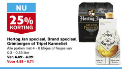  grimbergen brand karmeliet hertog jan speciaalbieren 4 6 25 tripel pakken blikjes liter grand prestige belgisch bier belge hero verfijnd fris romig fraiche 