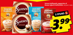  douwe egberts senseo koffiepads oploskoffie 2 8 10 cappuccino verwenkoffie caramel coffee pads macchiato koffiesticks zak pak stuks 3.99 