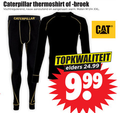  caterpillar thermoshirt broek vochtregulerend aansluitend warm maten xxl elders 