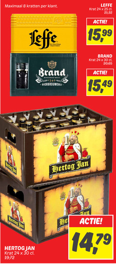  hertog jan leffe brand krat bier 8 22 24 25 30 maximaal kratten dieren belgisch abdijbier 32 15 99 bierbrouwerij 20 65 19 