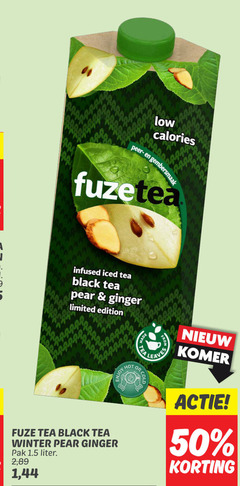  fuze tea ice 50 calories peer gembersmaak fuzetea infused iced black pearl ginger limited edition joy hot enjoy winter pak liter 2 1 44 fa leaves 