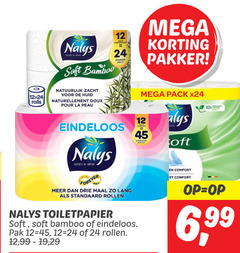  nalys toiletpapier 12 24 45 80 rolls mega standard soft bamboo natuurlijk zacht huid naturellement doux pour la peau pack eindeloos forever drie lang rollen pak 99 19 comfort 6 